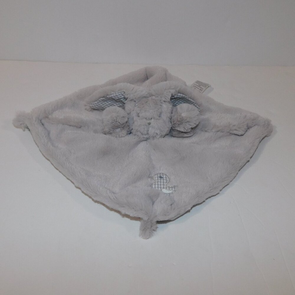 Gingerlilly Bunny Rabbit Security Blanket Gray Plush Gingham Duck Baby lovey